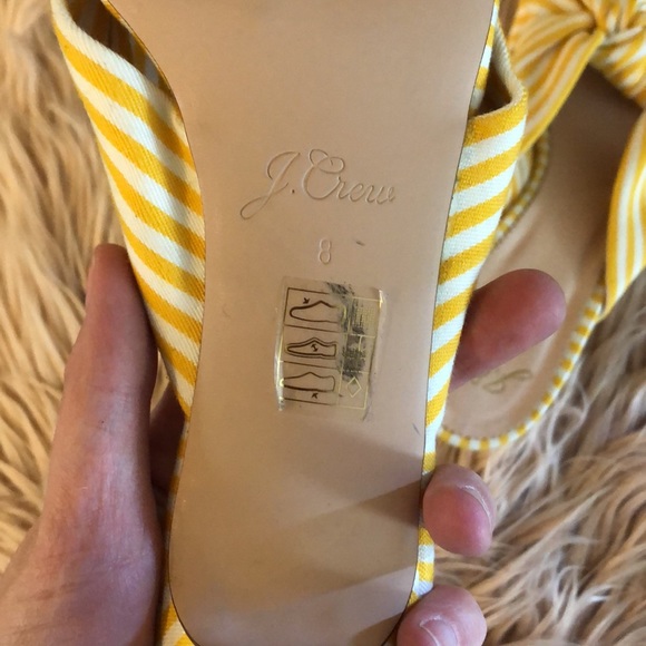 J. CREW Stripe Knotted Kitten Heel Sandals - Picture 6 of 10